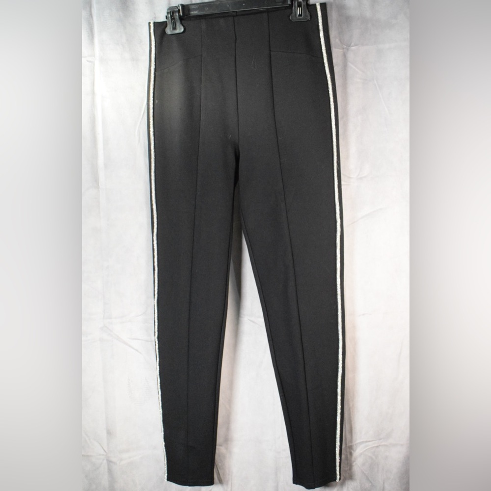 Zara High rise Bock leggings with shiny sides Women’s Size L